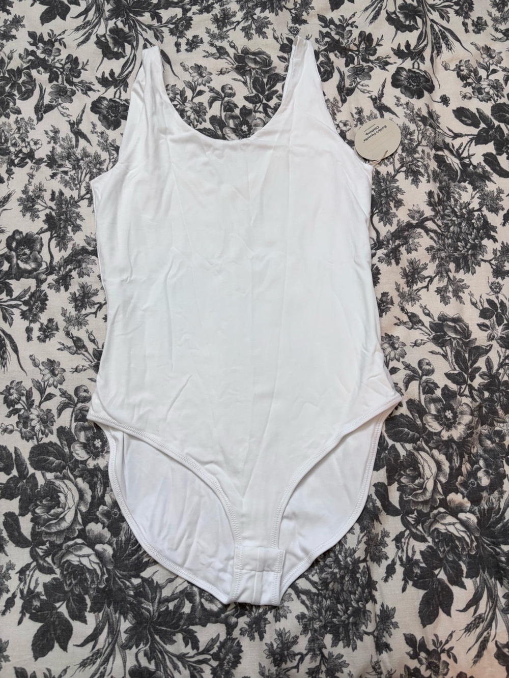 Pact White Scoop Neck Bodysuit